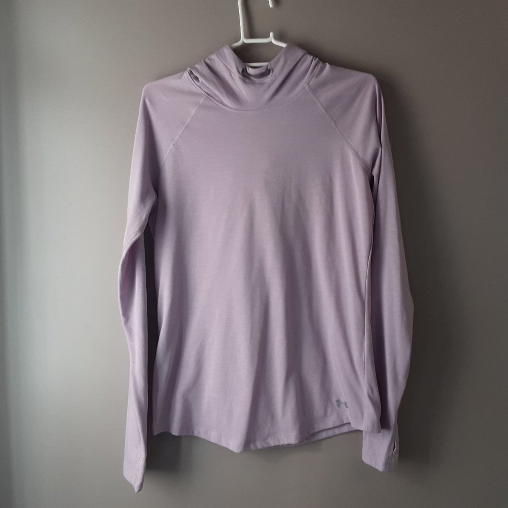 Under Armour Women's Run Heat Gear Long Sleeve Hoodie Mauve / Lilac Size Small